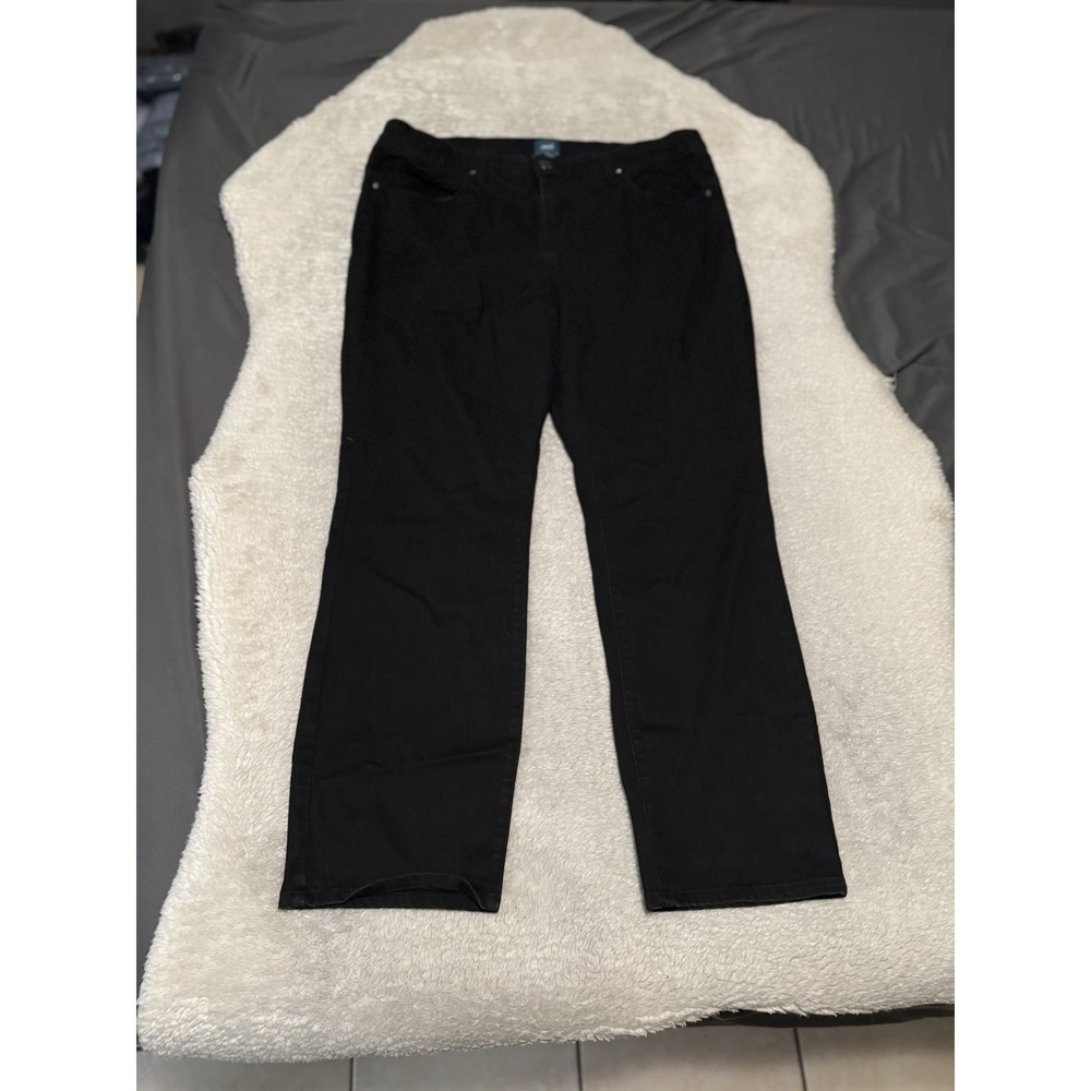 JAG Jeans Women's 18W Ruby Mid Rise Straight Stretch Black Denim Comfort Waist